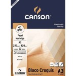 BLOCO CANSON CROQUIS A3 40G 50F 