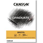 BLOCO CANSON GRADUATE BRISTOL A4 180G 20F