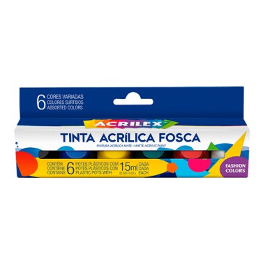 TINTA ACRILICA ACRILEX FOSCA C/6