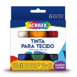 TINTA TECIDO ACRILEX 15ML C/6